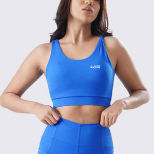 Sujetador deportivo para mujer hecho con material 100% spandex, a la venta, talla personalizada, precio razonable, sin mangas. - Product Image 1