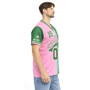 <b>Mens</b> Custom Baseball Jersey V Neck Sports <b>Shirt</b> Sublimation Print Team Uniform Breathable Athletic Trendy Tee - Product Image 4