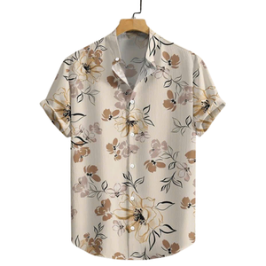 Camisa de talla grande tropical unisex, conjunto de vacaciones Hawaiano informal - Product Image 3