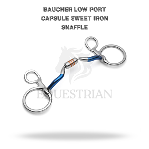 Baucher Low Port Capsule Sweet Iron Snaffle para entrenamiento y control en equitación - Product Image 2