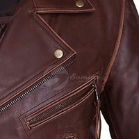 Chaqueta de Motociclista de Cuero Genuino de Alta Calidad, Nueva Llegada, MOQ Bajo