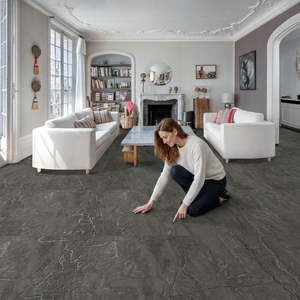 Carreaux de sol en porcelaine émaillée polie aspect marbre, couleur cendre élégante, 800x1600mm, vente en gros - Product Image 6