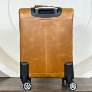 2026 March Expo New Luxury Real Genuine Hairon Leather Spinner Suitcases Western Floral Handcrafted Rolling <b>Luggage</b> Travel Bags - Product Image 5