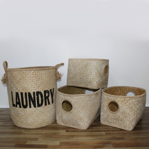 ตะกร้าเก็บหญ้าทะเลที่เก็บของสำหรับห้องครัวซักรีดและจัดระเบียบเสื้อผ้า - Product Image 1