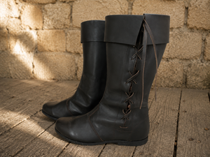 Bottes en cuir viking authentiques faites à la main pour hommes, confortables, durables, authentiques, chaussures d'histoire, chaussures de reconstitution historique - Product Image 6
