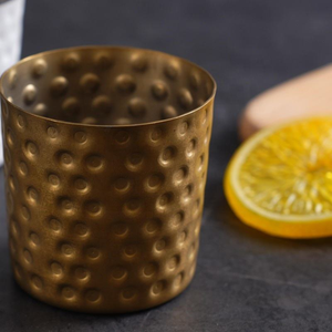 Verre à vin en métal personnalisé avec logo, incassable, style rétro à pois, gobelet à cocktail vintage en métal pour mariage et fête - Product Image 6