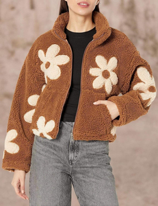Veste en polaire sherpa à fermeture éclair intégrale pour femme, qualité supérieure, personnalisable, confortable, respirante, réversible - Product Image 5