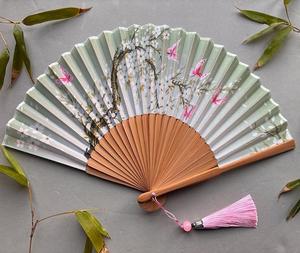 พัดไม้ไผ่พับได้ทำมือปรับแต่งได้ ซี่ไม้สั่งทำได้ ขายส่งงานฝีมือสำหรับงานอีเว้นท์ - Product Image 6