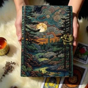 สมุดออร์แกไนเซอร์/แพลนเนอร์ ปกหนังดีไซน์สวยงาม พิมพ์ลายเทพธิดาแห่งโลกอันลึกลับ แบบเข้าเล่มสันห่วง 200 หน้า เหมาะสำหรับเป็นของขวัญ - Product Image 1