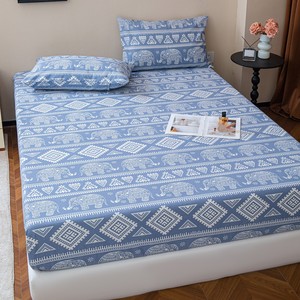 Custom Polyester/Cotton Flat <b>Sheet</b> <b>King</b> & Queen <b>Size</b> Soft Breathable 300tc Deep Pocket All-Season Plain OEM Wholesale Set - Product Image 5