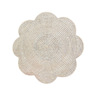 Reclaimed Style Rattan <b>Placemat</b> Woven Table Mat for Rustic Wedding Reception Decor Hand-Crafted Under Plate - Product Image 2