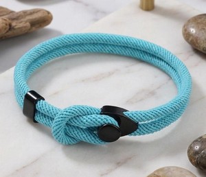 SNH Children's Cute Leather & Cotton Braided <b>Rope</b> <b>Bracelet</b>-Durable Handcrafted Adjustable - Product Image 1