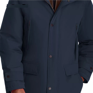 Chaqueta Parka con Capucha y Cuello Alto de Diseño Personalizado de Alta Calidad, Estilo Canadiense, Abrigo Impermeable de Otoño para Hombre, Venta al Por Mayor - Product Image 2