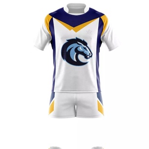 Camiseta de Fútbol Blanca Unisex Personalizada con Cuello en V, Manga Corta, Impresión Sublimada, 100% Poliéster, Absorbe la Humedad, Uniforme Deportivo para Equipo - Product Image 1