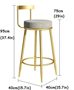 Nutech Decor Contemporary Velvet <b>bar</b> <b>Stool</b> Green Upholstered Seat Gold Metal Frame Modern <b>bar</b> Chair Luxury Seating <b>Adjustable</b> No - Product Image 3