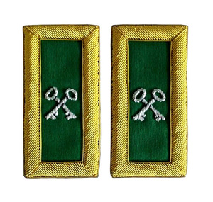 Épaulettes de Frock Coat Personnalisées Brodées à la Main pour Chevaliers Templiers, avec Travail en Bouillon et Ornements de Trésorier - Product Image 1