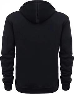 Sweat-shirt à demi-zip pour homme avec col montant, doublure en polaire brodée, 100% coton, hiver, extérieur - Product Image 2