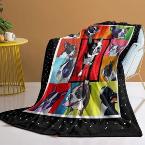 3D Cute French Bulldog Printed Flannel Throw Blanket Super Soft Lightweight Animal Dog Bed for Crib Couch Sofa - Product Image 1