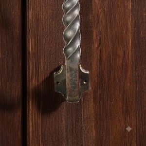 Poignée de portail en fer forgé résistant à la rouille – Forgée à la main, facile à installer – Pièce décorative de style Asie de l'Est. - Product Image 5