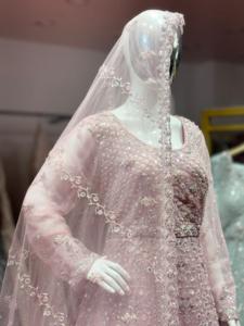 Trend açık renk <span class=keywords><strong>Net</strong></span> Lehenga büyük yetenek fantezi bit iş ve gelin bakmak için tam Jarkan taşlar - Product Image 2