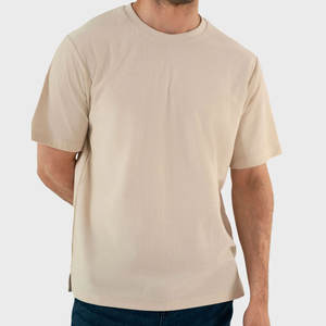 เสื้อยืดคุณภาพสูงขายส่ง 100% ผ้าฝ้าย สำหรับผู้ชาย เสื้อยืดเรียบๆ สั่งพิมพ์ลาย DTG ได้ เสื้อยืดโอเวอร์ไซส์ สีพื้น - Product Image 2