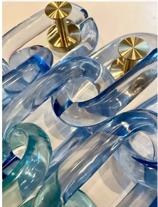 Candy Blue New Color <b>Resin</b> wall Link Chain customization links home office room decoration links chain All <b>Colour</b> Available - Product Image 3