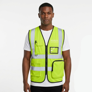 Gilet de sécurité haute visibilité personnalisé de qualité supérieure, dernier design, gilet de sécurité réfléchissant professionnel pour la construction routière - Product Image 6