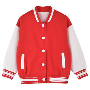เสื้อแจ็คเก็ตวาร์ซิตี้ปักโลโก้ตามสั่ง แบบยูนิเซ็กซ์ สีน้ำเงินขาว ผ้าถักโพลีเอสเตอร์ สวมใส่สบาย ปกคอพับ ติดกระดุมแถวเดียว ทรงปกติ สำหรับฤดูใบไม้ร่วง - Product Image 3