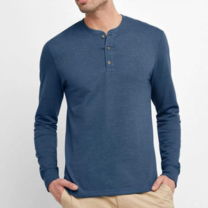 Camiseta de Manga Larga para Hombre, Color Neutro, Algodón, Duradera, Cómoda, Estilo Casual, Colección de Moda Urbana, Camisa Premium - Product Image 1