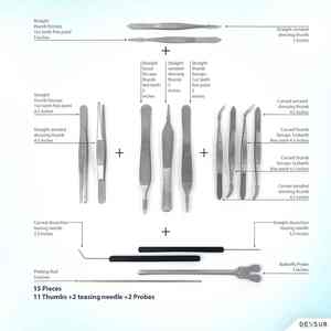 Kit de dissection chirurgical professionnel Caronia - 160 pièces en acier inoxydable, instruments certifiés CE pour usage médical - Product Image 2