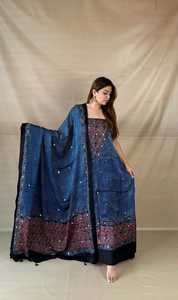 Black Layered Abaya <b>Dress</b> Plus Size Islamic Long <b>Dress</b> Square Neck Muslim Women Apparel - Product Image 3