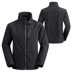 Chaqueta Soft Shell para Hombre MANTIC ENTERPRISES, Impermeable, con Capucha, Cortavientos, Cierre de Cremallera, Cuello Alto, Corte Regular, Color Sólido - Product Image 1