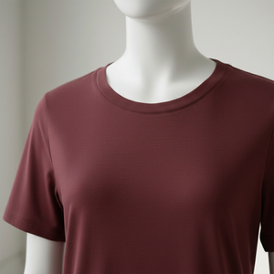 Camisetas de Manga Corta para Mujer, Estilo Urbano, Compresión Transpirable, Color Puro, Corte Regular, Verano 2026, OEM - Product Image 5