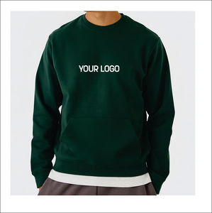 เสื้อสเวตเชิ้ตคอกลมแบบซิป ผ้าฟลีซคอตตอน 100% ปักลาย ขนาดใหญ่พิเศษ ขายส่ง คุณภาพสูง รับสกรีนโลโก้ตามแบบ - Product Image 1