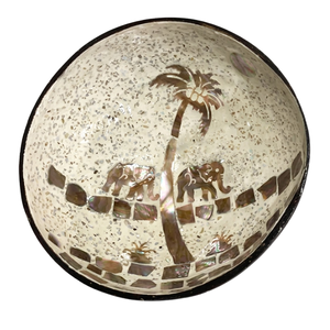 Vente en gros de bols en noix de coco gravés de haute qualité, durables, uniques, artisanaux, polis, écologiques, décoration moderne - Product Image 1