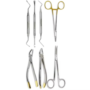 Kit de 17 instruments de chirurgie dentaire en acier inoxydable allemand, outils manuels réutilisables pour les procédures orales cliniques - Product Image 5