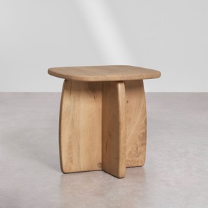 Vandana Terra Orion Side <b>table</b> 45x45 cm in Agathe mango wood - Product Image 3