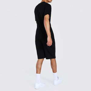 Ensemble T-shirt et short en coton délavé personnalisé pour homme – Survêtement 2 pièces en coton délavé à l'acide - Product Image 2