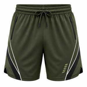 Men's White <b>Canvas</b> Quick Dry Anti-Wrinkle Eco-Friendly Breathable Drawstring Mid Waist Front Logo Pockets Shorts Casual Short - Product Image 5