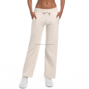 Pantalon de jogging personnalisé en toile, taille élastique, 100 % coton, cordon de serrage, respirant, léger, pour la course hivernale - Product Image 6
