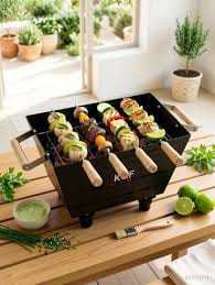 Parrilla Portátil de Carbón con Soporte para Asar al Aire Libre y Barbacoa - Product Image 1