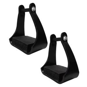 Estribos de equitación de alta calidad, ligeros y seguros, con sistema de liberación rápida, tipo inglés. - Product Image 1