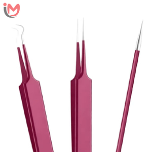 Professional High Quality Customizable Stainless Steel Eyelash Tweezers Precision Anti-Magnetic <b>Rainbow</b> Color Pointed 10mm - Product Image 5