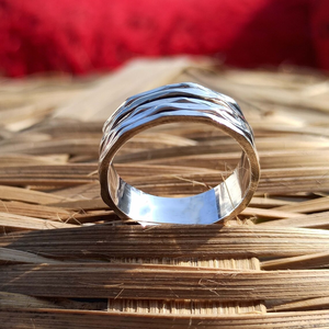 Three Tone <b>Spinner</b> <b>Ring</b> 925 Sterling Silver Meditation Band Stress Relief Jewelry - Product Image 3