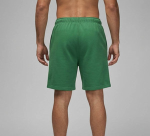 Shorts en coton vert uni pour homme, taille élastique, décontractés, mi-longs, respirants, en tissu tricoté - Product Image 2
