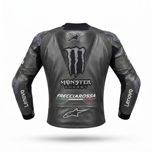 Men’s Cowhide Leather <b>Racing</b> <b>Jacket</b>/Chaqueta MotoCP Style CE Level 2 Armor Motorcycle Track Riding Protective Gear CE - Product Image 2