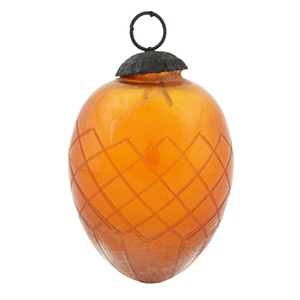 Ornement de Noël en verre transparent en forme d'avocat ambré, décoration suspendue pour arbre, vente en gros - Product Image 1