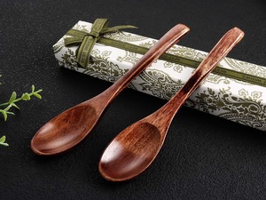 Wooden Natural 6-Piece Gold Plated <b>Mirror</b> Polish Eco-Friendly Dishwasher Safe Spoon Set High Quality - Product Image 4