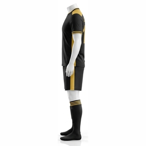 Uniformes de football personnalisés de couleur unie, service OEM, uniformes de football sur mesure, uniformes unisexes respirants et imprimés, conçus sur mesure - Product Image 3