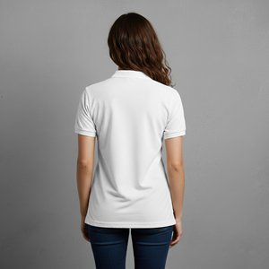 Polo Personalizado para Mujer, Elegante y Corto, 300gsm, Algodón Ecológico, Transpirable, con Logotipo Aplicado, para Verano - Product Image 2